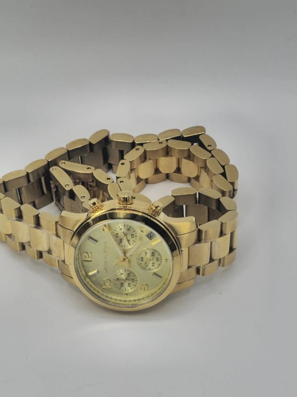 Michael Kors Runway Women's Gold-Tone Chronograph Watch MK7453 34mm